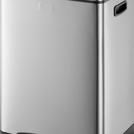 BLACK+DECKER pedaalemmer Prullenbak - Afvalbak voor badkamer 5Liter gemaakt met RVS en soft close - losse binnenemmer