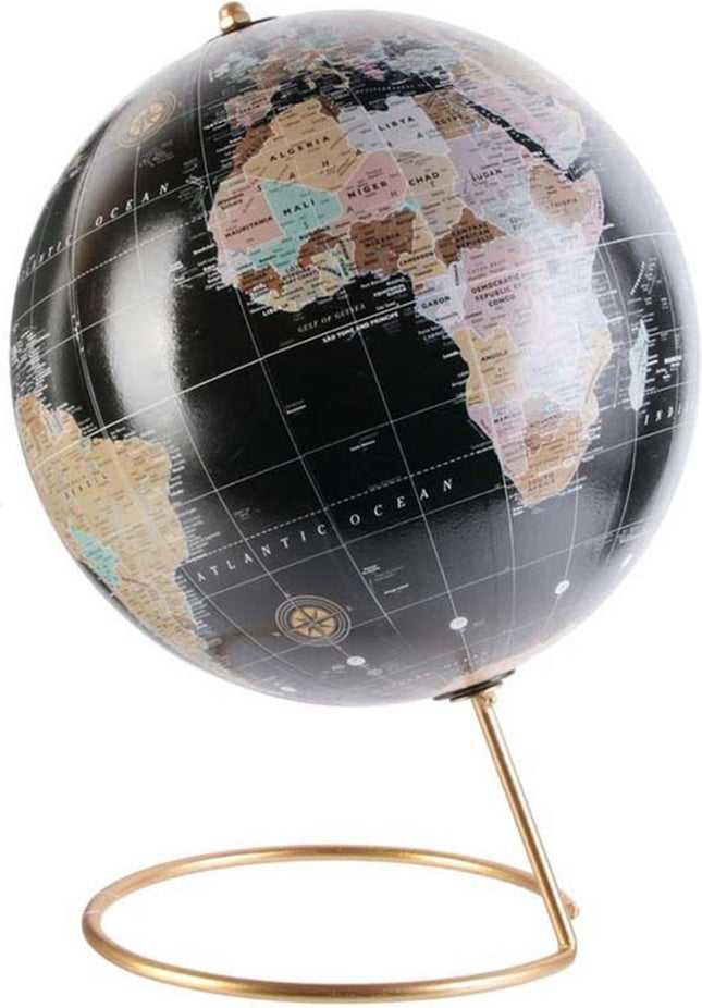 Wereldbol met metalen standaard - Diameter 21 cm - Wereldbol - Draaibare wereldbol globe Classic- Educatieve wereldkaart - Duurzame roestvrijstalen basis Gemakkelijk draaien - Stijlvol decor