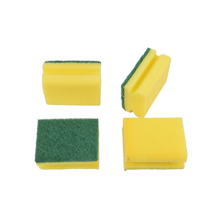 4x Efficiënte Reiniging met Schuurpads en Spons - 9cmx7cmx4.5cm - Gekleurde Schuurlapjes - Keukenspons – Afwasspons