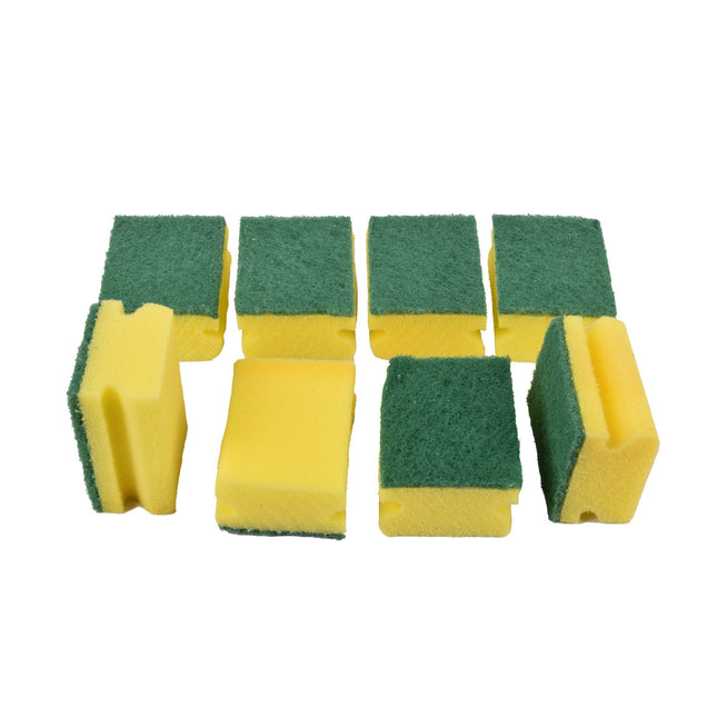 Nieuwe Gekleurde Schuurlapjes Set - Groen & Geel | Polyester - 2 Sets (8 stuks) - 9cmx7cmx4.5cm