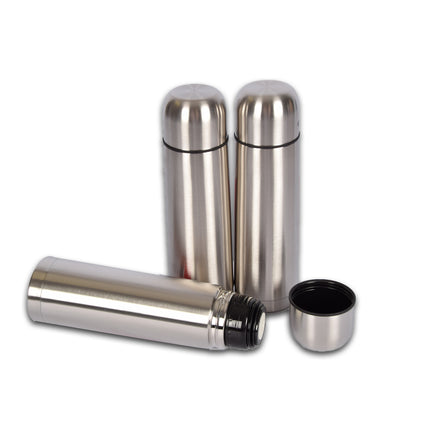 Set van 3 RVS Thermosflessen 750 ml - Dubbelwandige Isolatieflessen met Deksel - Thermoskan voor Outdoor Activiteiten