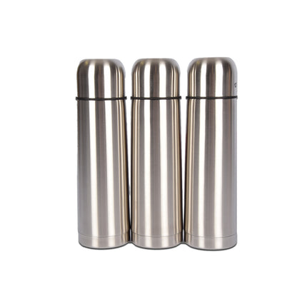 Set van 3 RVS Thermosflessen 750 ml - Dubbelwandige Isolatieflessen met Deksel - Thermoskan voor Outdoor Activiteiten