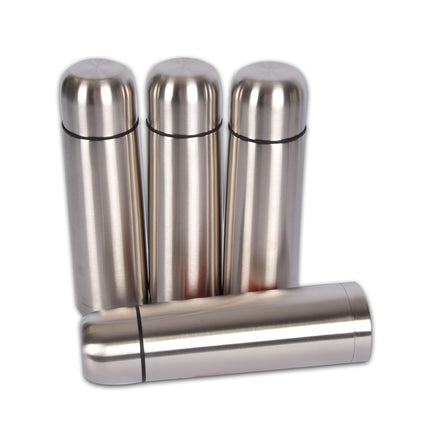 4-Delige RVS Thermosflessen Set (1 Liter) - Blijf Uren Warm of Koud - Perfect voor Buitenactiviteiten - Afmetingen: 32,50 cm x 8 cm