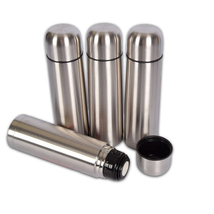 4-Delige RVS Thermosflessen Set (1 Liter) - Blijf Uren Warm of Koud - Perfect voor Buitenactiviteiten - Afmetingen: 32,50 cm x 8 cm