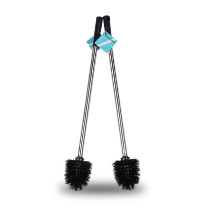 Stijlvolle WC borstel | Toiletborstel | Zwart |  Schoonmaakartikelen | Set van 2 | Badkameraccessoires | 8,00 x 8,00 x 54,00 cm 