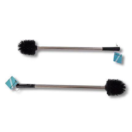 Stijlvolle WC borstel | Toiletborstel | Zwart |  Schoonmaakartikelen | Set van 2 | Badkameraccessoires | 8,00 x 8,00 x 54,00 cm 