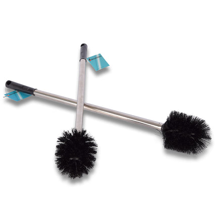 Stijlvolle WC borstel | Toiletborstel | Zwart |  Schoonmaakartikelen | Set van 2 | Badkameraccessoires | 8,00 x 8,00 x 54,00 cm 