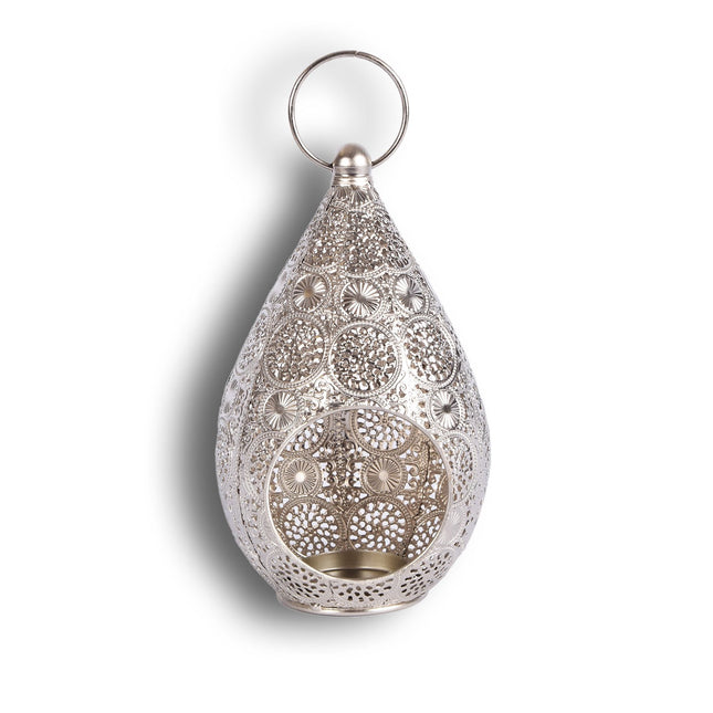 Waxinelichthouders | Kaarsenhouders | Metalen | Kandelaar | zilverige | Theelichthouder | Lantaarn | 22cm*17.5cm 