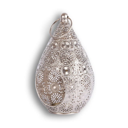 Waxinelichthouders | Kaarsenhouders | Metalen | Kandelaar | zilverige | Theelichthouder | Lantaarn | 22cm*17.5cm 
