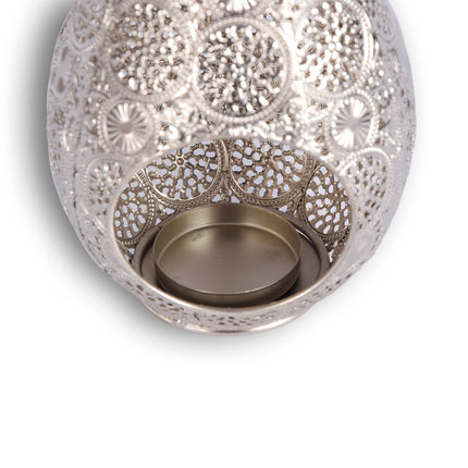 Waxinelichthouders | Kaarsenhouders | Metalen | Kandelaar | zilverige | Theelichthouder | Lantaarn | 22cm*17.5cm 