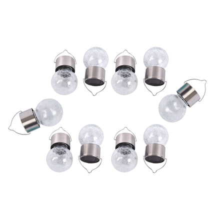  Zonne-lampenset voor Solar Tuinverlichting - 10 Solar lampen - Ni-Mh 1.2V - Buitenverlichting - Roestvrijstaal & Edelstahl Cristal