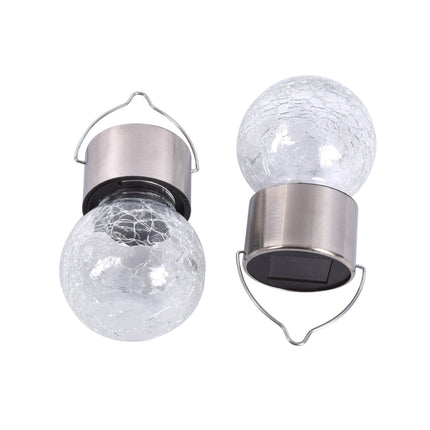 Zonne-lampen voor Sfeervolle Tuinverlichting - Set van 2 - Zilver - Afmetingen: ca. 9x6cm - Solar Lampen incl. batterijen