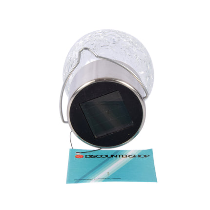 Zonne-lampen voor Sfeervolle Tuinverlichting - Set van 2 - Zilver - Afmetingen: ca. 9x6cm - Solar Lampen incl. batterijen