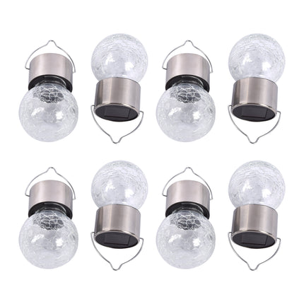 Schitterende Set Zonne-lampen voor Solar Tuinverlichting - 8 Solar Lampen - Afmetingen 9cm x 6cm - Zilver - Roestvrijstalen Constructie