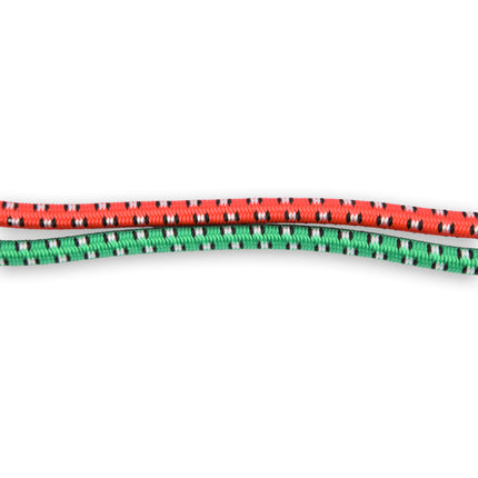 Topkwaliteit Snelbinders: 4x Set (80cm) Rood & Groen, Elastiek, Metaal & Rubber
