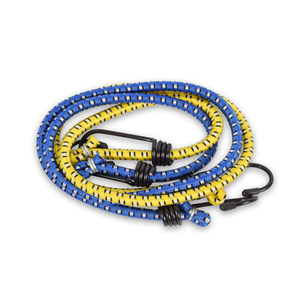 Duurzame Blauw & Geel Spinbinder Set - Staal & Elastiek - 7kg Maximale Werkbelasting Langte : 80cm