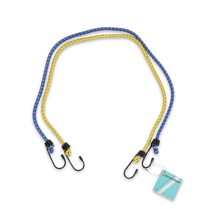 Duurzame Blauw & Geel Spinbinder Set - Staal & Elastiek - 7kg Maximale Werkbelasting Langte : 80cm