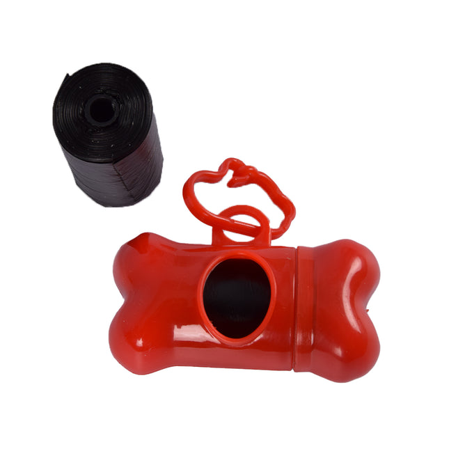 Poepzakjes en Accessoires - Hondenpoepzakjes, Houder en Dispenser - Rood, Kunststof - 0.04 kg - 8 cm x 3.5 cm