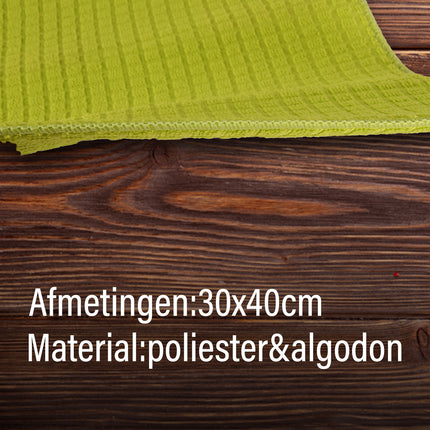 Set van 3 Groene Schoonmaakdoeken: Eco-vriendelijk en Absorberend - 30x40 cm