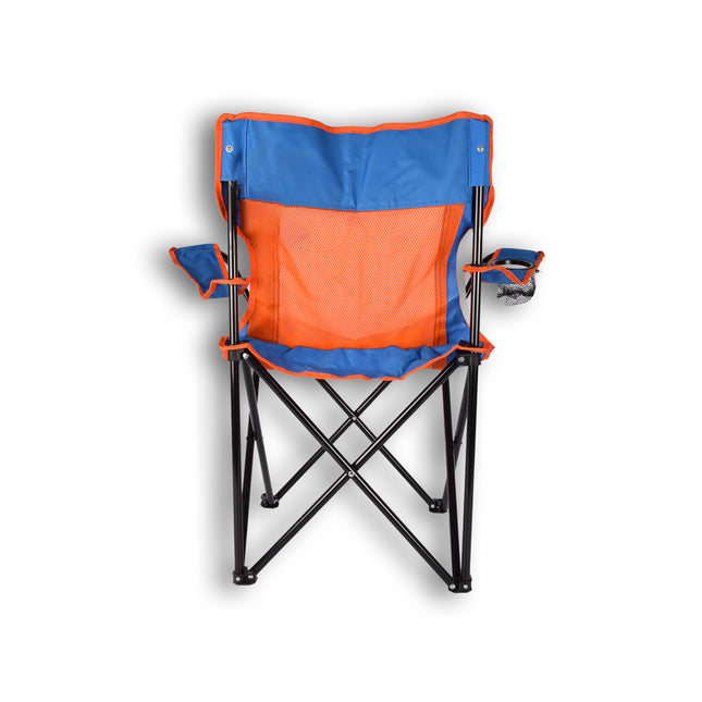 Campingstoel | stoel | Opvouwbare stoel | Blauw & Oranje | Vouwstoel | Kampeerstoel | Zithoogte 40 cm | Buitenstoel | 50cm x 50cm x 80cm