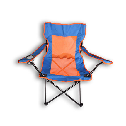 Campingstoel | stoel | Opvouwbare stoel | Blauw & Oranje | Vouwstoel | Kampeerstoel | Zithoogte 40 cm | Buitenstoel | 50cm x 50cm x 80cm