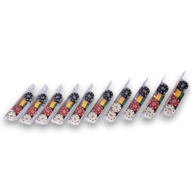 10 set| Poker chips | 480 stuks | Poker set | pokerspel | casino | kaartspel | pokeren | 20.5CMx6.5CMx5CM