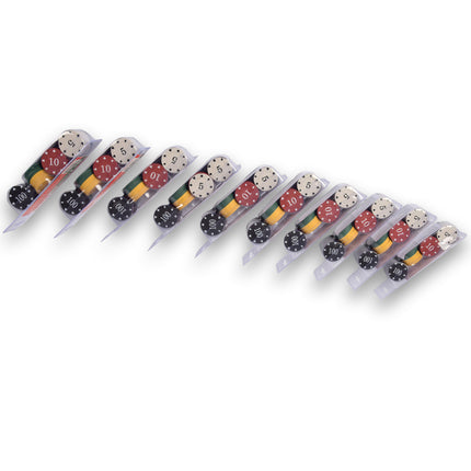 10 set| Poker chips | 480 stuks | Poker set | pokerspel | casino | kaartspel | pokeren | 20.5CMx6.5CMx5CM