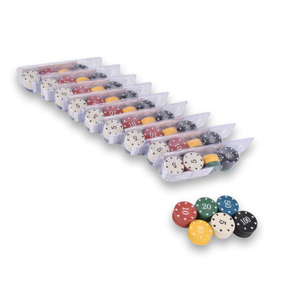10 set| Poker chips | 480 stuks | Poker set | pokerspel | casino | kaartspel | pokeren | 20.5CMx6.5CMx5CM