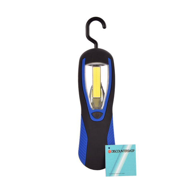 Blauwe & Zwarte LED Zaklamp met Magneet en Ophanghaak | 20cm Hoog | 6cm Lang | 3cm Breed | Perfect voor Thuis Doe het zelf Camping Garage Outdoor | Draagbare LED Werklamp voor Noodgevallen