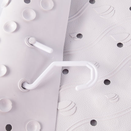 Witte Badmat Set van Natuurlijk Rubber | Antislip Douchemat | 76cm x 36cm | 5 Stuks