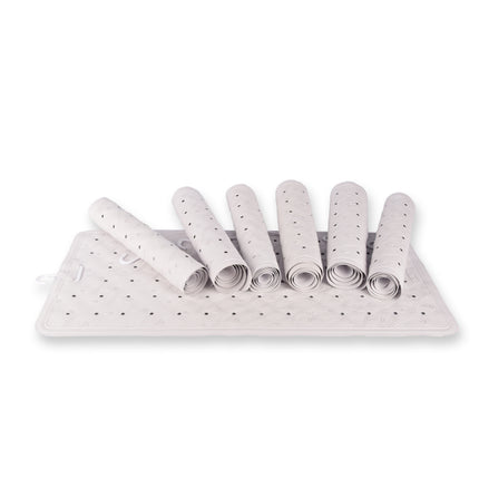 Moderne Witte Badmat Set - Antislip Douchemat - 100% Natuurlijk Rubber - 76x36cm - 7 stuks