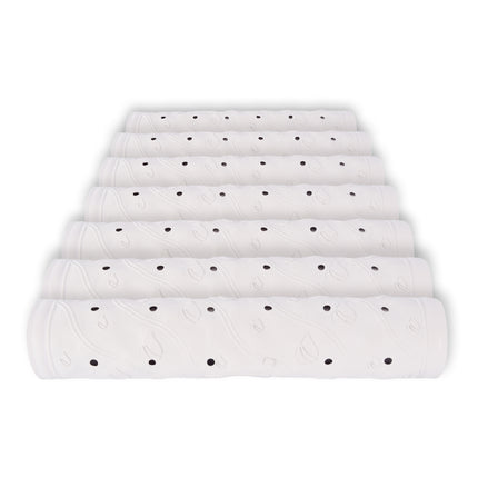 Moderne Witte Badmat Set - Antislip Douchemat - 100% Natuurlijk Rubber - 76x36cm - 7 stuks