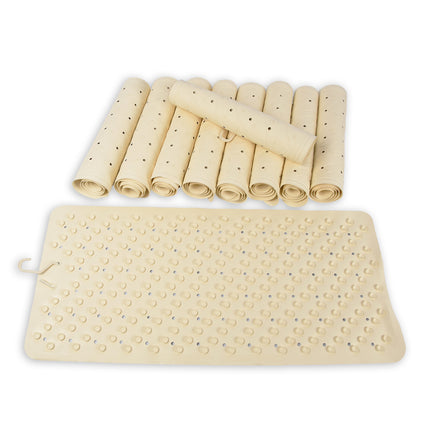 10x | Anti-Schimmel | beige | Badmat | rubber | Badkamer mat | Diameter:102cm | Douchemat | 36cm*76cm