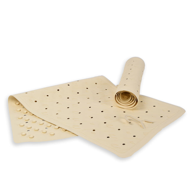 2x | Anti-Schimmel | beige | Badmat | rubber | Badkamer mat | Diameter:102cm | Douchemat | 36cm*76cm