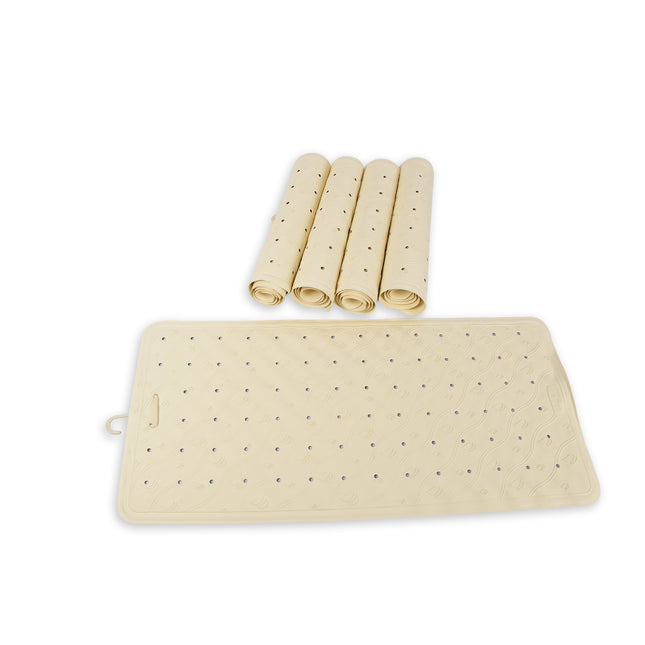 5x | Anti-Schimmel | beige | Badmat | rubber | Badkamer mat | Diameter:102cm | Douchemat | 36cm*76cm