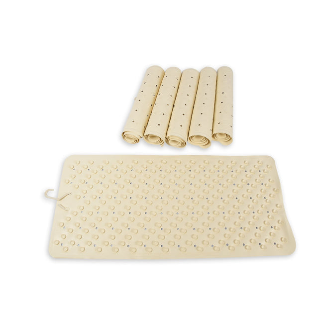 6x | Anti-Schimmel | beige | Badmat | rubber | Badkamer mat | Diameter:102cm | Douchemat | 36cm*76cm