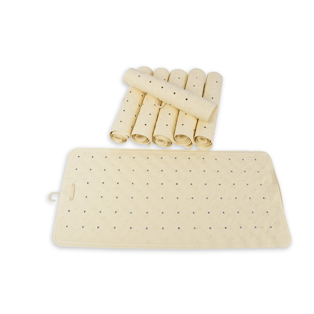 7x | Anti-Schimmel | beige | Badmat | rubber | Badkamer mat | Diameter:102cm | Douchemat | 36cm*76cm