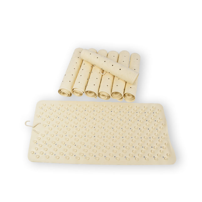 8x | Anti-Schimmel | beige | Badmat | rubber | Badkamer mat | Diameter:102cm | Douchemat | 36cm*76cm