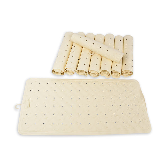 9x | Anti-Schimmel | beige | Badmat | rubber | Badkamer mat | Diameter:102cm | Douchemat | 36cm*76cm