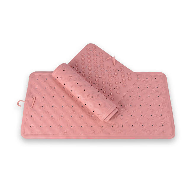Roze Antislipmat van Hoge Kwaliteit - 76cm x 36cm - Vervaardigd van 100% Natuurlijk Rubber - Gewicht: 1250g - Set van 2