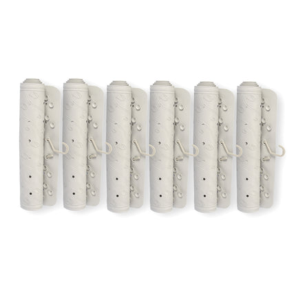 6-pack Grijze Anti-Schimmel Badmatten - Douchemat van Natuurrubber - Duurzaam voor Badkamer - Afmetingen: 76cm x 36cm