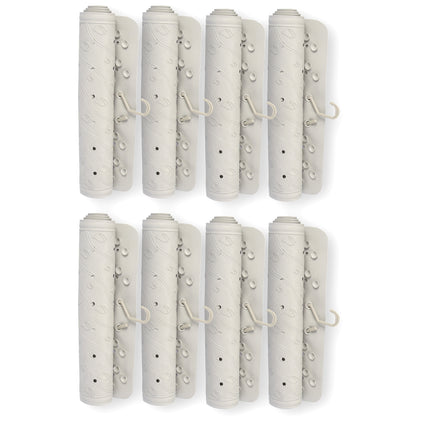 Set van 8 Grijze Anti-Schimmel Badmatten - Duurzame Douchemat voor Badkamer - Gemaakt van 100% Natuurrubber - Afmetingen: 76cm x 36cm