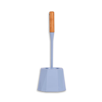 Handige Blauwe Toiletborstel met Houder - Kunststof WC Borstel - Badkameraccessoire - 28cm x 13cm