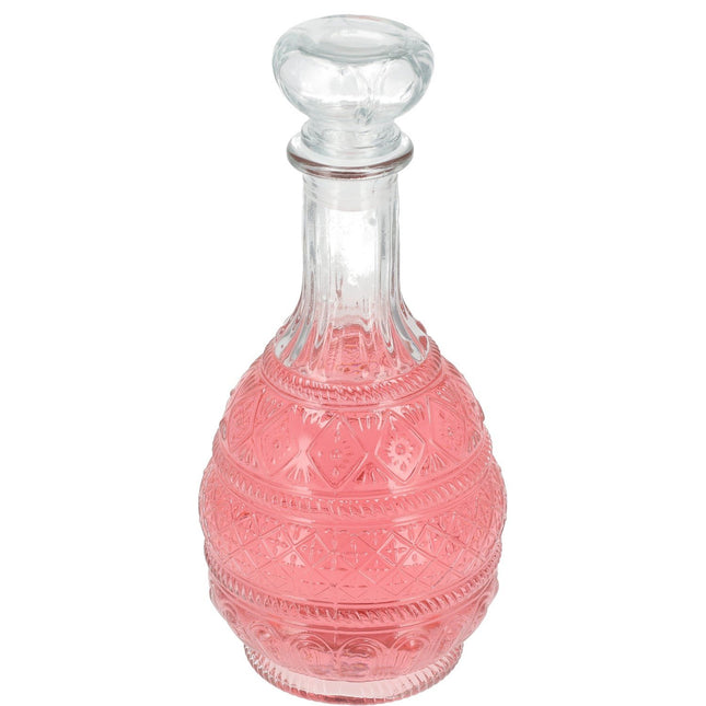 Whiskey karaf 1 Liter - klassieke whiskey decanter glazen karaf voor whisky, bourbon, likeur - limonade luxe karaf geschenken - feestelijk