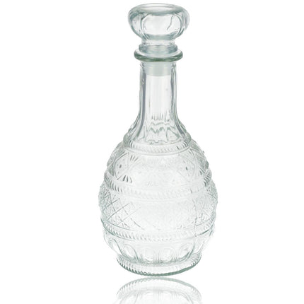 Whiskey karaf 1 Liter - klassieke whiskey decanter glazen karaf voor whisky, bourbon, likeur - limonade luxe karaf geschenken - feestelijk