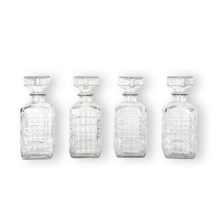 4stuks | whisky karaffen | Decanteerkaraf | transparant | 1 liter | Whisky accessoires | Whiskeykaraf | Whisky decanter | 23.5cm*8.5cm