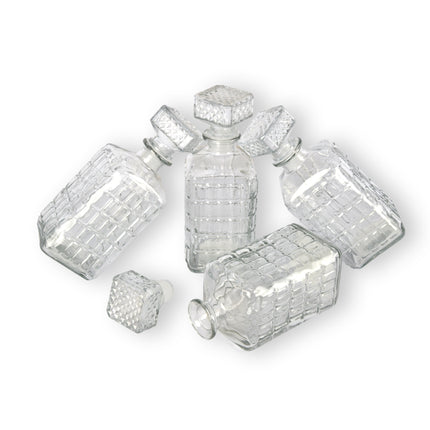 4stuks | whisky karaffen | Decanteerkaraf | transparant | 1 liter | Whisky accessoires | Whiskeykaraf | Whisky decanter | 23.5cm*8.5cm