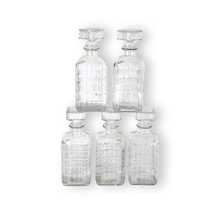 5stuks | whisky karaffen | Decanteerkaraf | transparant | 1 liter | Whisky accessoires | Whiskeykaraf | Whisky decanter | 23.5cm*8.5cm