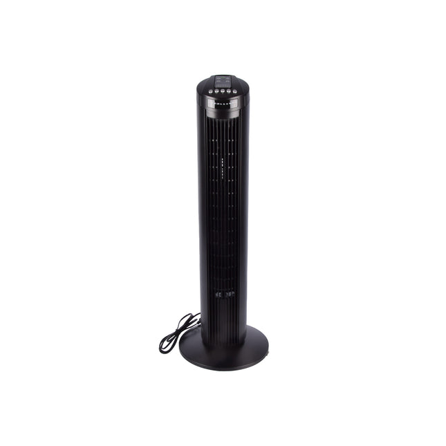 Krachtige Zwarte Torenventilator: 3 Snelheden, Timer & Oscillatie - 78 cm Hoog, 45W – Oscillatiesysteem