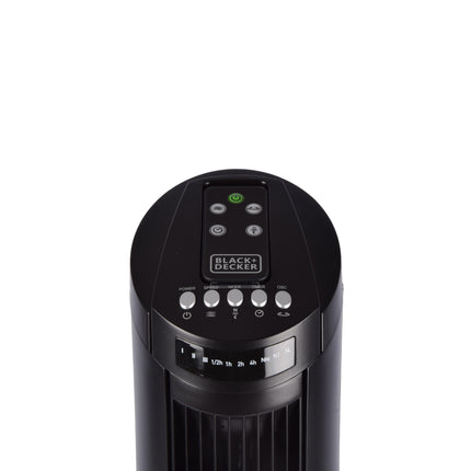 Krachtige Zwarte Torenventilator: 3 Snelheden, Timer & Oscillatie - 78 cm Hoog, 45W – Oscillatiesysteem
